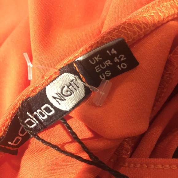 Beautiful orange Super cold shoulder dress! NWT - Picture 4 of 4